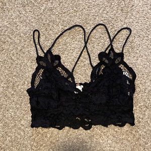 EUC Free People black lacy bralette